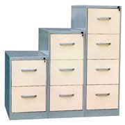 Assembled vertical cabinet